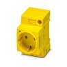 Phoenix Contact Plug Socket DIN Rail Mount Yellow 250VAC 16A 1068028