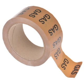 RS PRO Beige Polypropylene Vinyl Pipe Marking Tape, Pre-printed Text Gas, Width 50mm Length 33m 711-457