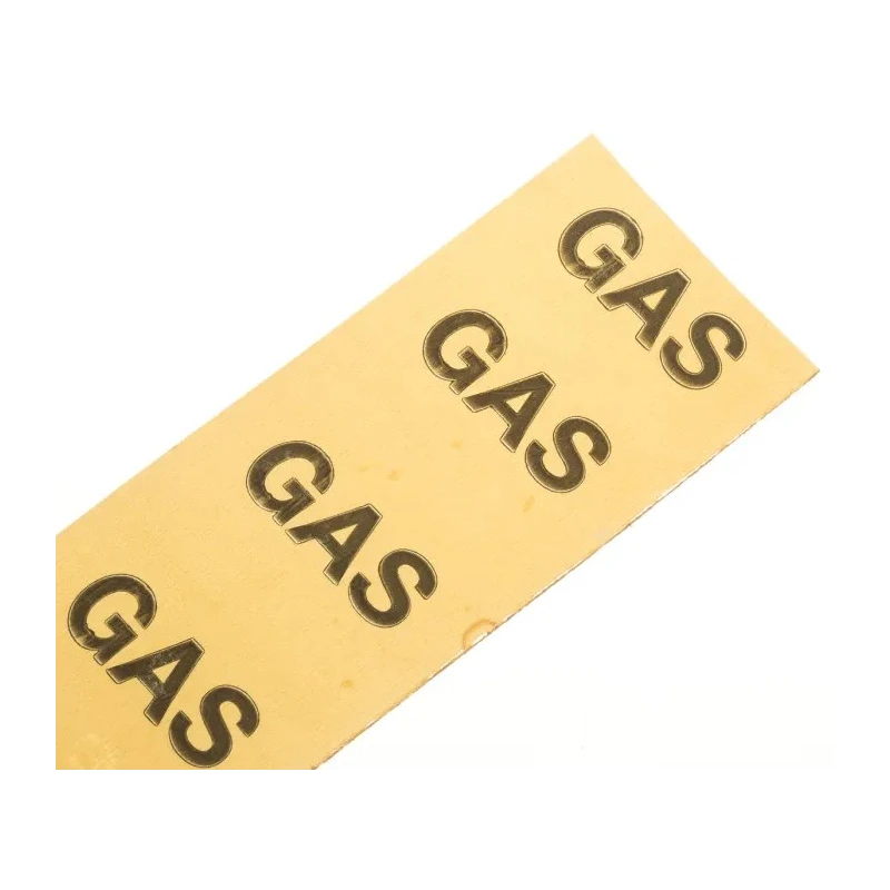 RS PRO Beige Polypropylene Vinyl Pipe Marking Tape, Pre-printed Text Gas, Width 50mm Length 33m 711-457