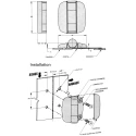 Southco Black Nylon Butt Hinge Screw Fixing 49mm x 44mm x 7mm G6-0-1