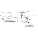 Southco Black Nylon Butt Hinge Screw Fixing 49mm x 44mm x 7mm G6-0-1