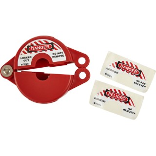 Brady Red Polypropylene Gate Valve Lockout, 1 Lock, 9.53 mm Shackle Diameter GATE VALVE LOCKOUTS GVLO 1-2.5 RED