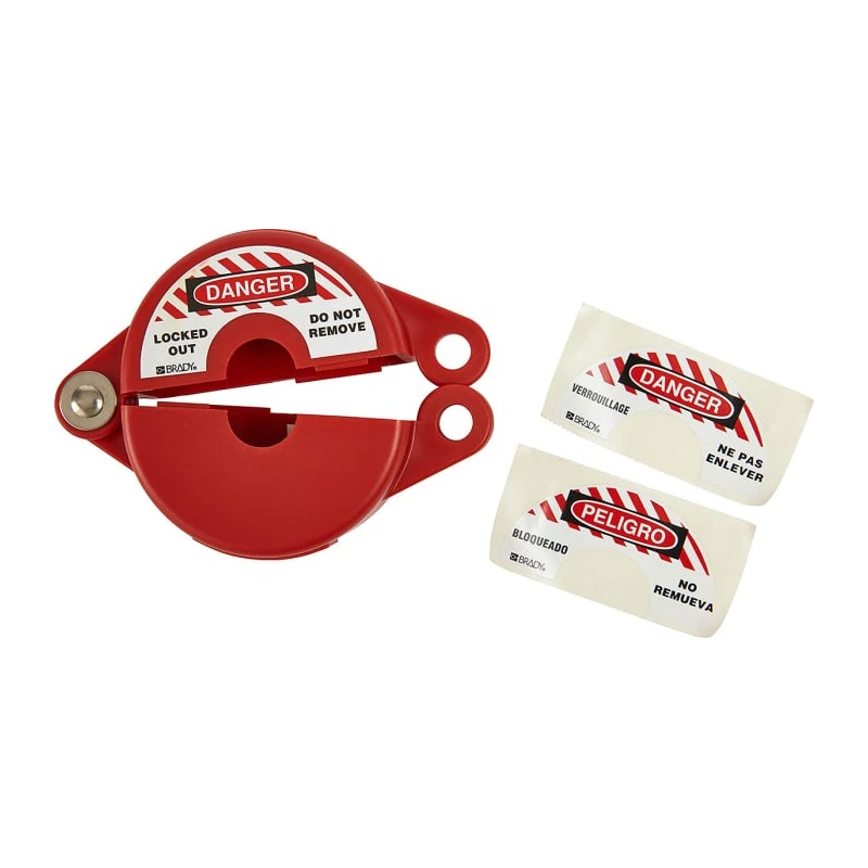 Brady Red Polypropylene Gate Valve Lockout, 1 Lock, 9.53 mm Shackle Diameter GATE VALVE LOCKOUTS GVLO 1-2.5 RED