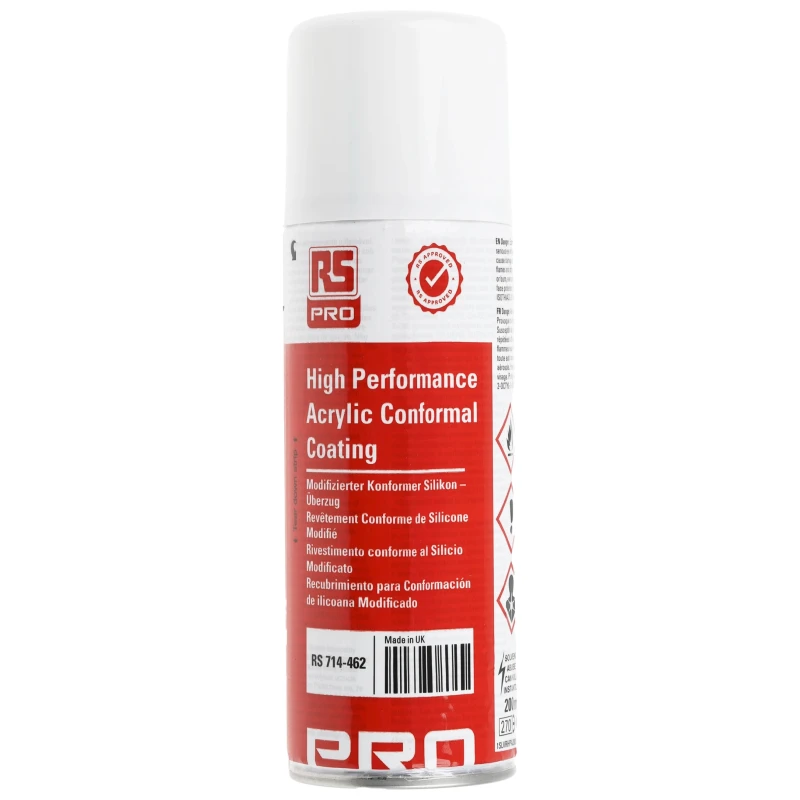 Kontakt Chemie RS PRO Transparent Acrylic Resin Conformal Coating 200 ml Aerosol -55 °C to 130 °C 714-462