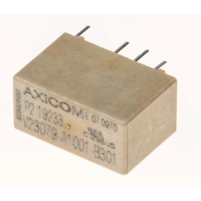 TE Connectivity PCB Signal Relay 5V dc Coil 2A Switching Current DPDT V23079A1001B301 1393788-3