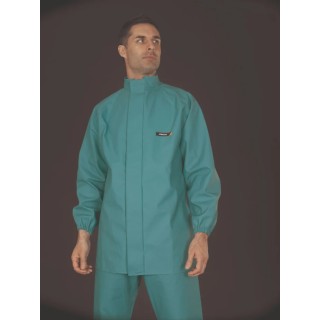 Skytec Chemical Resistant Jacket, Green, Size L, Hooded, EN420 EN511 EN374 EN388 EN407 Certified CCCSJ/005300/GN3
