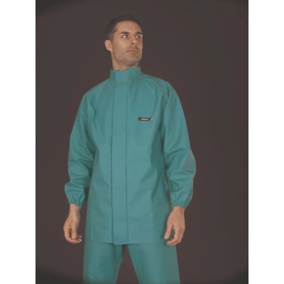 Skytec Chemical Resistant Jacket, Green, Size L, Hooded, EN420 EN511 EN374 EN388 EN407 Certified CCCSJ/005300/GN3