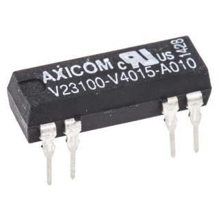 TE Connectivity PCB Reed Relay, 15V DC Coil, SPST Contact, 200V DC Max, 1A Max, 2000 Ω Coil Resistance V23100V4015A10