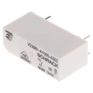 TE Connectivity Power Relay 12V DC Coil 15A Switching Current SPST PCB Mount MSR Series V23061A1005A502