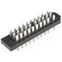 TE Connectivity 30 Way, 3 Row Male, Straight Rectangular Connector, Type Solder, 450V RP622