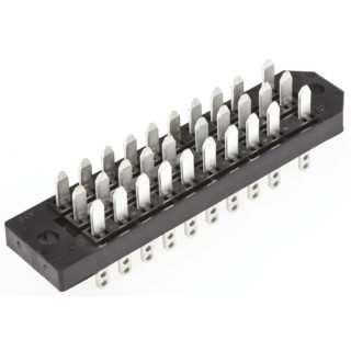 TE Connectivity 30 Way, 3 Row Male, Straight Rectangular Connector, Type Solder, 450V RP622