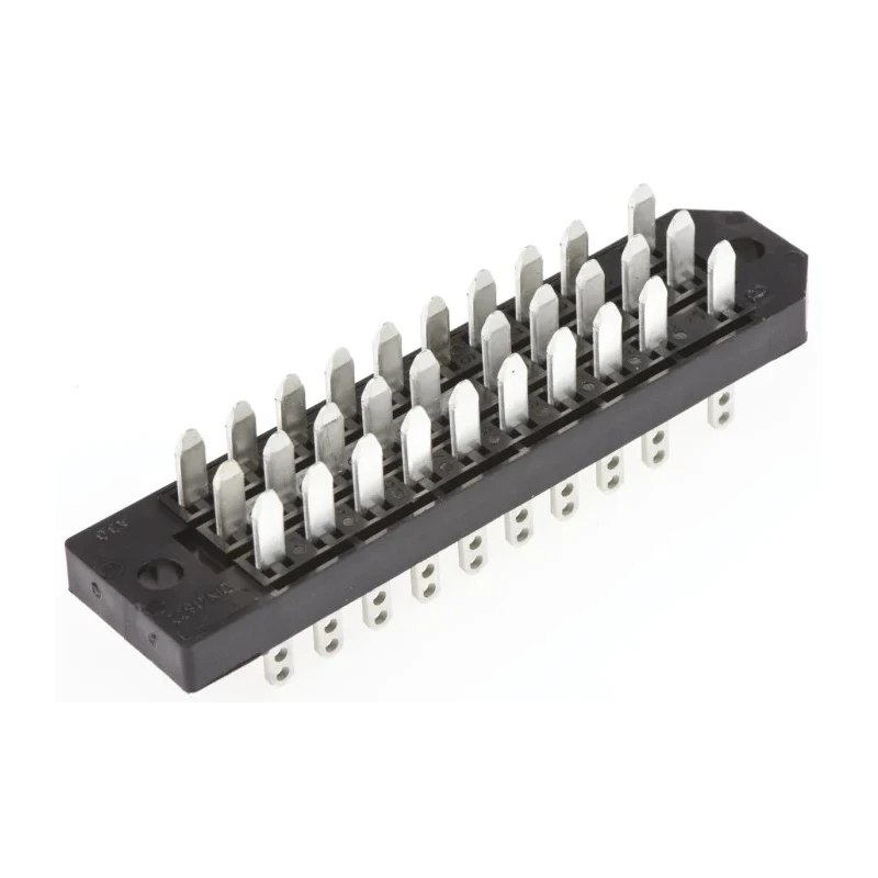 TE Connectivity 30 Way, 3 Row Male, Straight Rectangular Connector, Type Solder, 450V RP622