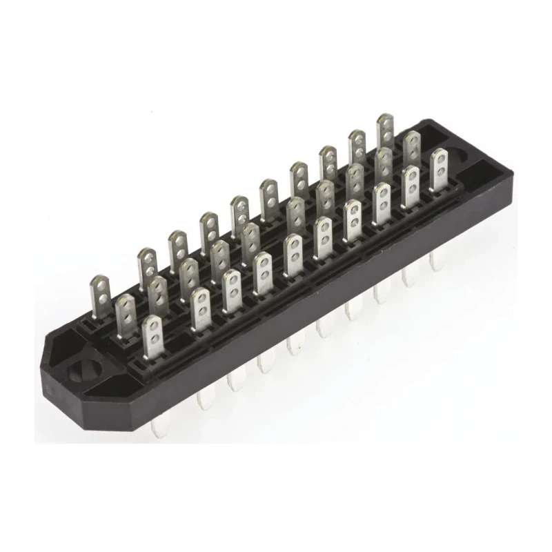 TE Connectivity 30 Way, 3 Row Male, Straight Rectangular Connector, Type Solder, 450V RP622