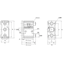 SMC Pneumatic Guided Cylinder MGQ Series Double Acting Direct Mount 25 mm Stroke EMGQM32-25