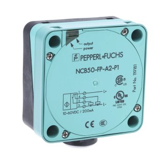 Pepperl + Fuchs Block Inductive Proximity Sensor, M20 x 1.5 Thread, PNP Output, 60 V dc, 50 mm Detection NCB50-FP-A2-P1