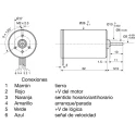 Portescap Brushless DC Servo Motor 15V 4.5 W 8800rpm 0.44 Ncm Max Torque 2 mm Shaft Diameter 26BC-6A110.110