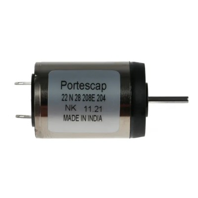 Portescap Low Inertia Type Servo DC Motor 18V DC 3.8W 6300 RPM 7 mNm Torque 2mm Shaft Diameter 22N28-208E.204
