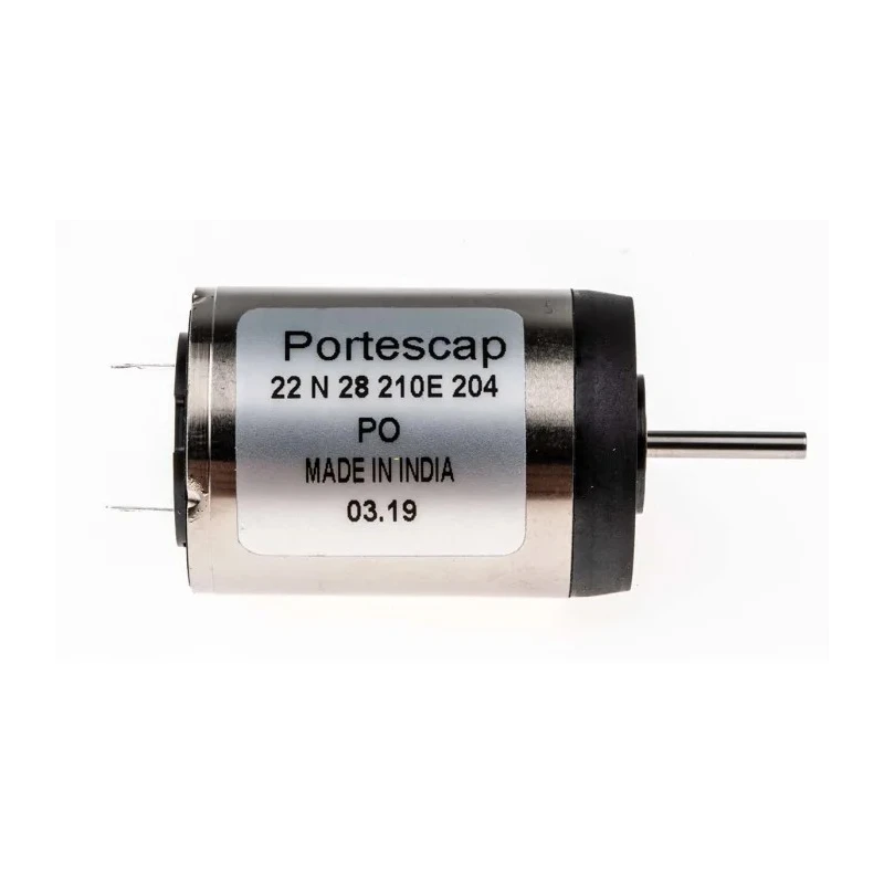 Portescap Low Inertia Type Servo DC Motor 3.8 W 12V DC 7.3 mNm 5900 RPM 2mm Shaft Diameter 22N28-210E.204