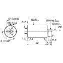 Portescap Low Inertia Type Servo DC Motor 18V DC 3.8W 6300 RPM 7 mNm Torque 2mm Shaft Diameter 22N28-208E.204