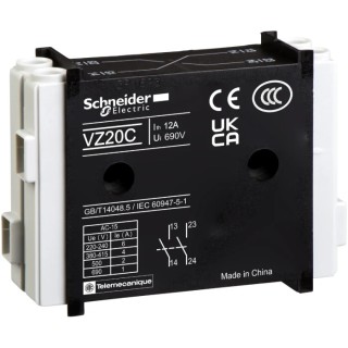 Schneider Electric Auxiliary Contact 2 Contact 2 NO Screw Clamp Terminal 12 A 690 V VZ20