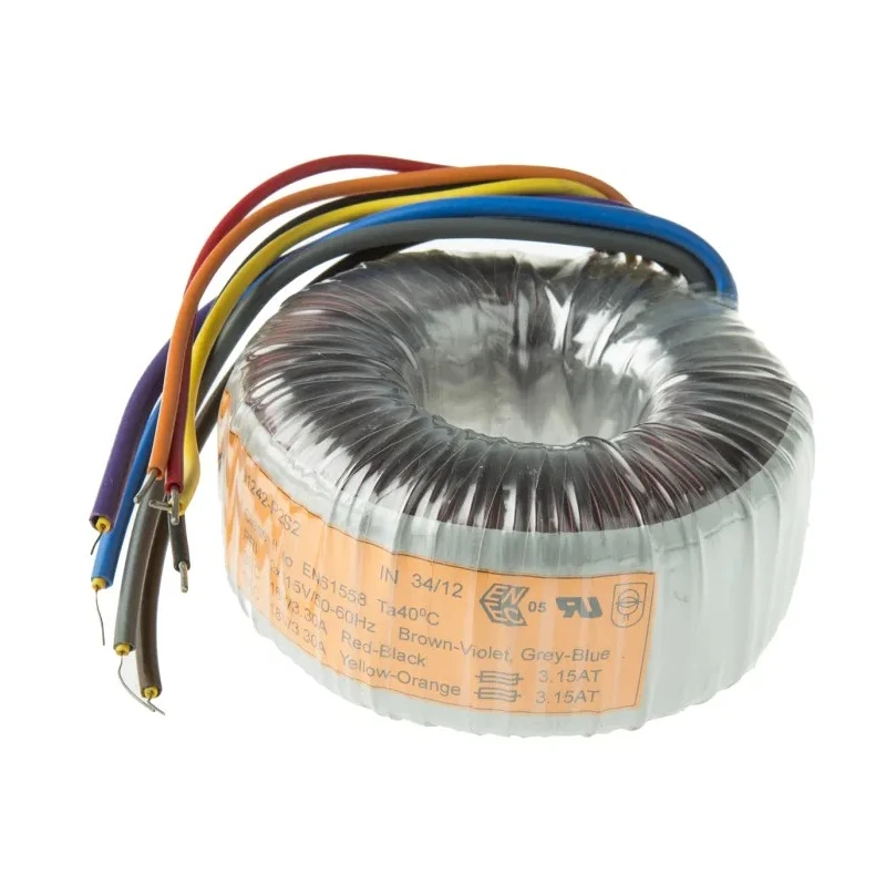 Nuvotem Talema 230 V ac 2 x 18 V ac Toroidal Transformer 2 Output 120 VA Model 91242-P2S2