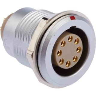 LEMO Circular Connector, 8 Contacts, Panel Mount, 18 mm Connector, Socket, Female, IP50 Protection, 2B Series EGG.2B.308.CLL