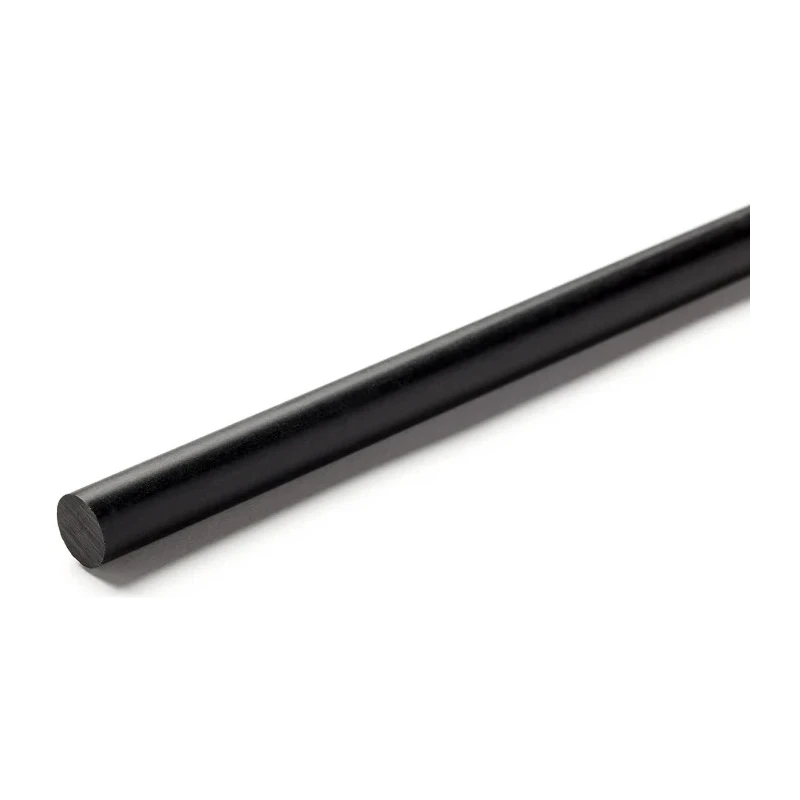 RS PRO Black Nylon Rod 1 m Length 12.5 mm Diameter Nylon 66, Molybdenum Disulphide Filled, High Tensile Strength 257-7209