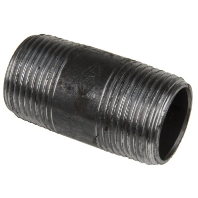RS PRO Black Malleable Iron Fitting Nipple Male 1 in to Male 1 in 257-7928