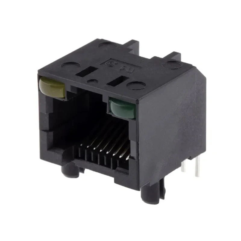 Amphenol Communications Solutions RJHS Series RJ45 Connector Female, Through Hole, Cat5 Unshielded Right Angle 1 Port 8 
