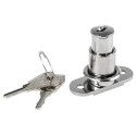 Euro-Locks a Lowe & Fletcher group Company Sliding Door Lock Keyed, 24 mm Panel-to-Tongue, 19 mm Cutout, Chrome 5663502