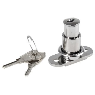 Euro-Locks a Lowe & Fletcher group Company Sliding Door Lock Keyed, 24 mm Panel-to-Tongue, 19 mm Cutout, Chrome 5663502