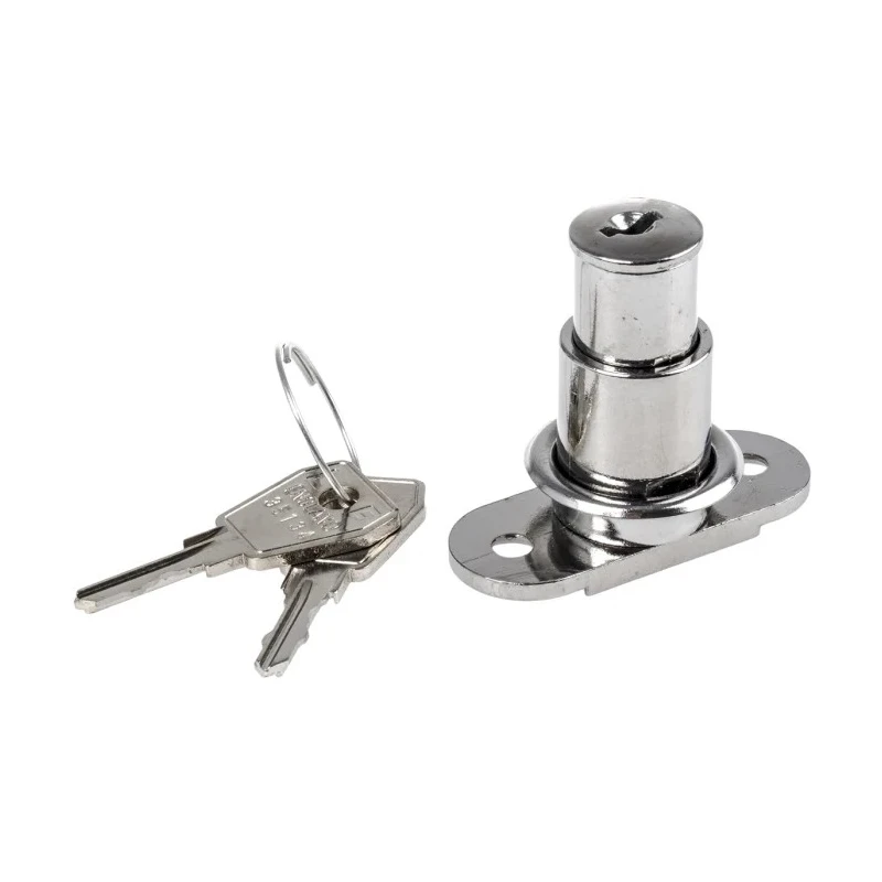 Euro-Locks a Lowe & Fletcher group Company Sliding Door Lock Keyed, 24 mm Panel-to-Tongue, 19 mm Cutout, Chrome 5663502