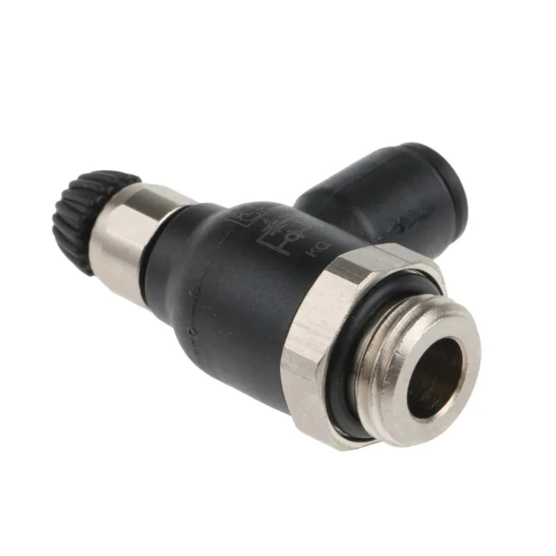 Legris Flow Controller Exhaust Regulator Threaded 1/4 in G Inlet Male, Tube 6 mm Outlet Polymer 7060 06 13