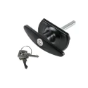 Euro-Locks a Lowe & Fletcher group Company Black Die Cast Zinc Locking Handle T-Handle 101mm 1616753