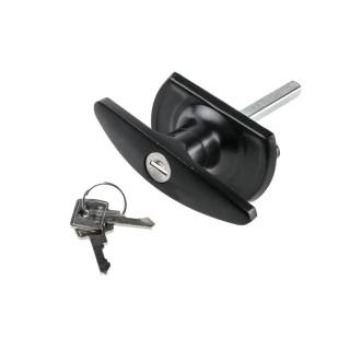 Euro-Locks a Lowe & Fletcher group Company Black Die Cast Zinc Locking Handle T-Handle 101mm 1616753