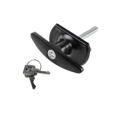 Euro-Locks a Lowe & Fletcher group Company Black Die Cast Zinc Locking Handle T-Handle 101mm 1616753