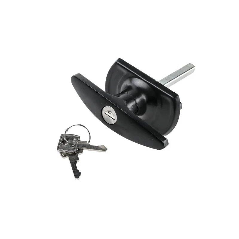 Euro-Locks a Lowe & Fletcher group Company Black Die Cast Zinc Locking Handle T-Handle 101mm 1616753