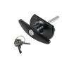 Euro-Locks a Lowe & Fletcher group Company Black Die Cast Zinc Locking Handle T-Handle 101mm 1616753