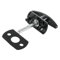 Euro-Locks a Lowe & Fletcher group Company Black Die Cast Zinc Locking Handle T-Handle 101mm 1616753