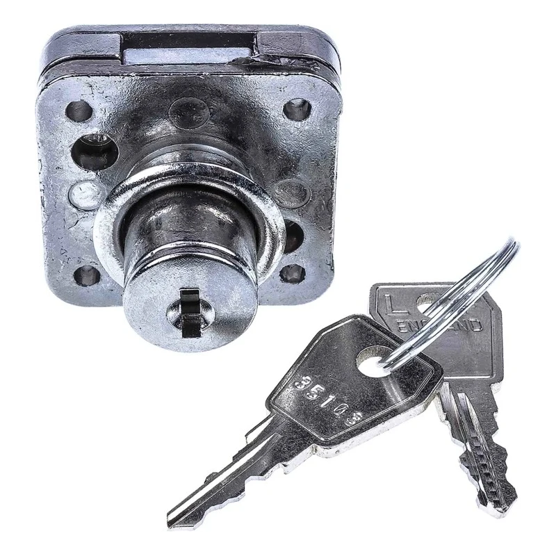 Euro-Locks a Lowe & Fletcher group Company Plastic Camlock Keyed Lock Panel-to-Tongue 22.6 mm, Panel Cutout 19.5 x 5600583
