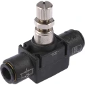 Legris 7770 Series Flow Controller Flow Regulator Stainless Steel Polymer Brass Tube Connection 40 bar 180°C 7770 08 00