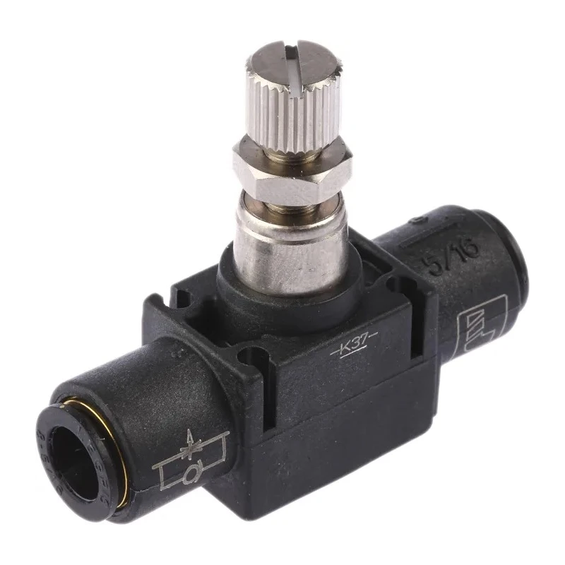 Legris 7770 Series Flow Controller Flow Regulator Stainless Steel Polymer Brass Tube Connection 40 bar 180°C 7770 08 00
