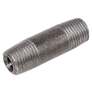 RS PRO Black Malleable Iron Fitting Nipple Male 1/4 in to Male 1/4 in 257-7883