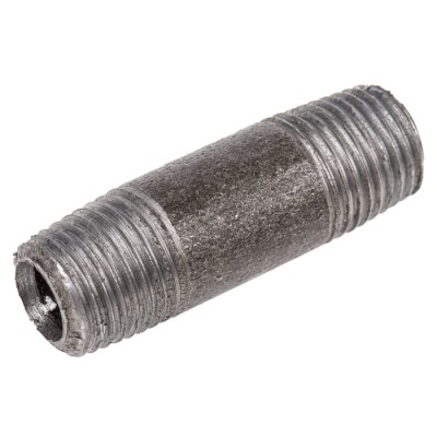 RS PRO Black Malleable Iron Fitting Nipple Male 1/4 in to Male 1/4 in 257-7883
