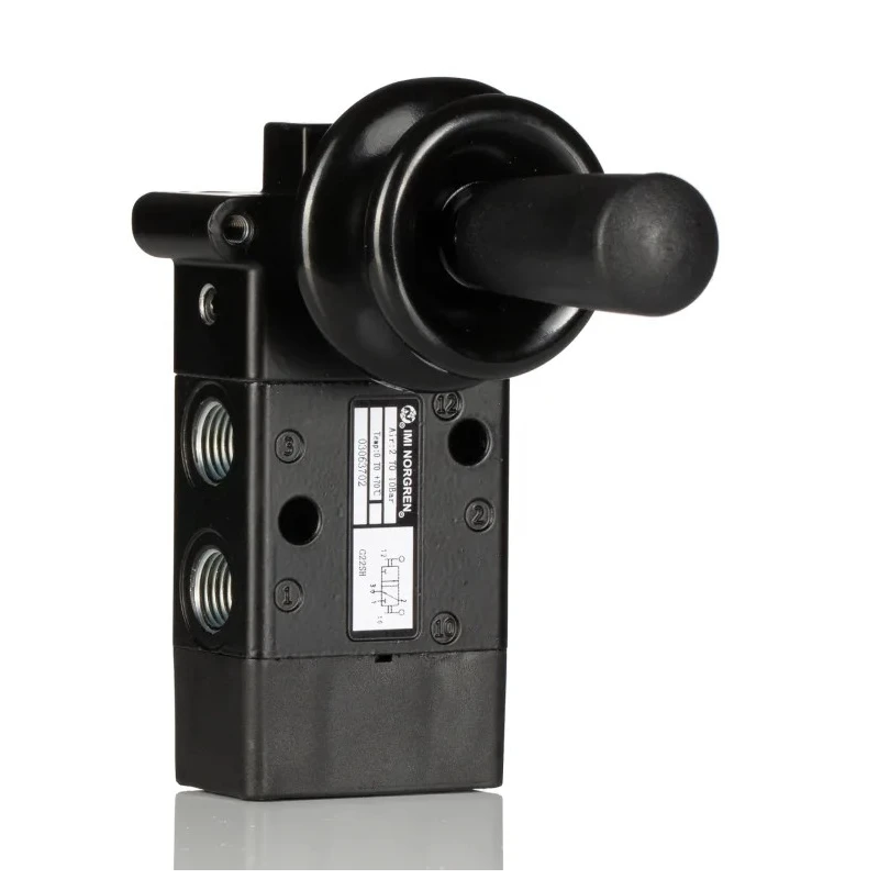 Norgren Lever Pneumatic Manual Control Valve 03 Series G 1/4 Threaded 3/2 Way 10 bar 965 L/min 0 to 70°C 03063702
