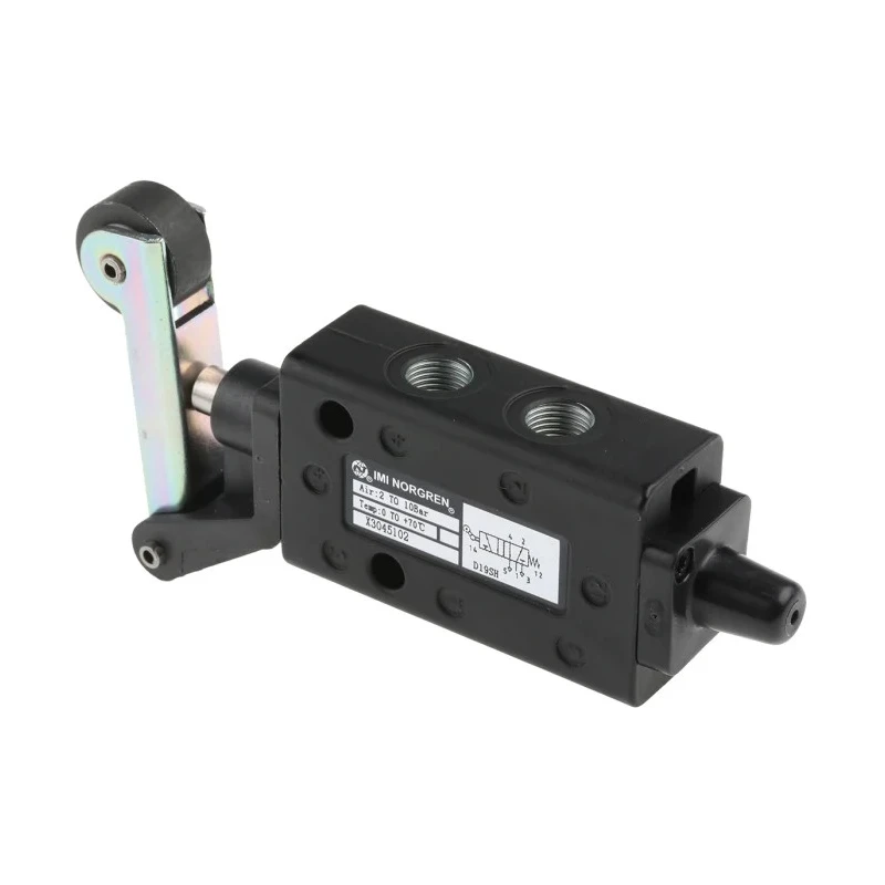 Norgren Roller Pneumatic Manual Control Valve X30 Series, G 1/8 Thread, 5/2 Function, Zinc Alloy Body, 10 Bar X3045102