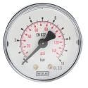 WIKA Industrial Pressure Gauge 50 mm Dial Size 10 bar Maximum Pressure Accuracy ±2.5% Plastic Case White Dial 8587699