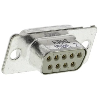 Provertha TMC 9 Way Straight 2.77 mm Pitch Panel Mount D-Sub Connector Female 004125