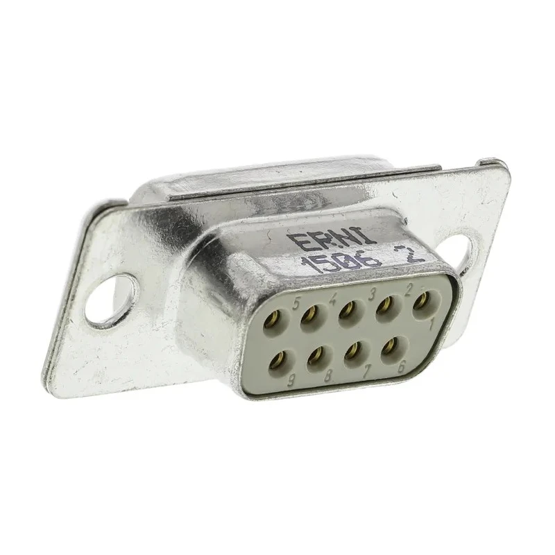 Provertha TMC 9 Way Straight 2.77 mm Pitch Panel Mount D-Sub Connector Female 004125