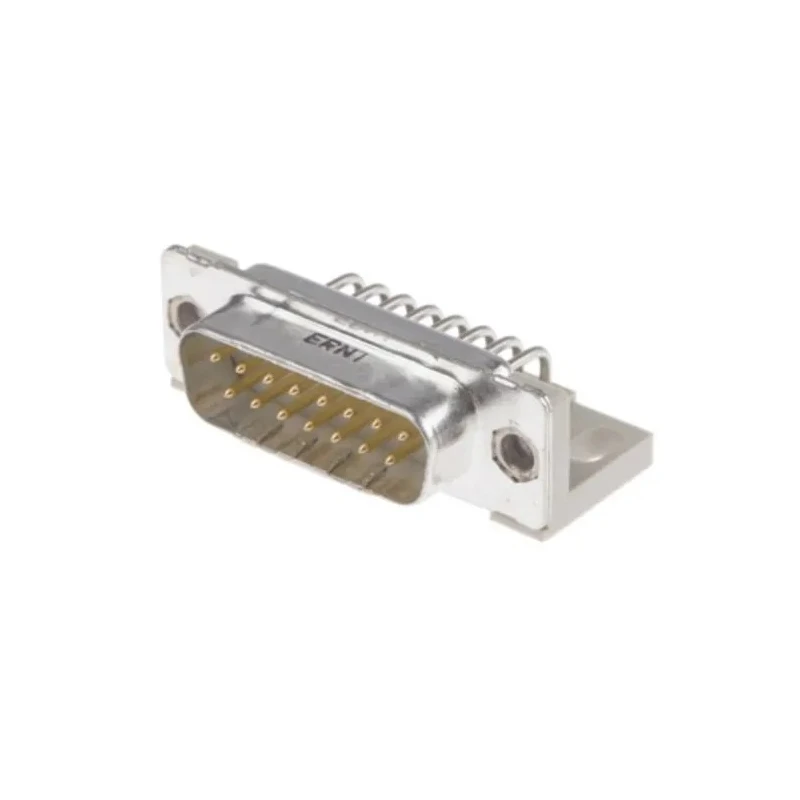 Provertha TMC 15 Way Right Angle 2.84 mm Pitch Through Hole D-Sub Connector with Guide Frame Male 023167